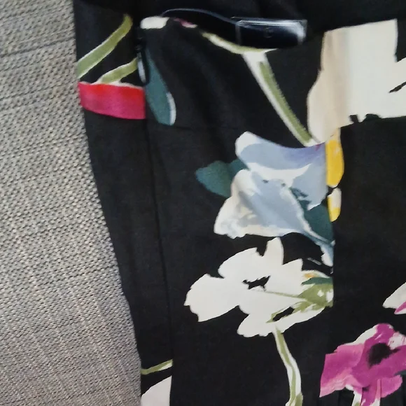 American Living Pink and Yellow Midi Fit and Flare Skirt - Picture 5 of 8